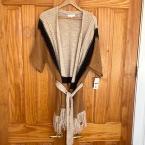 New Directions wrap sweater with sash
